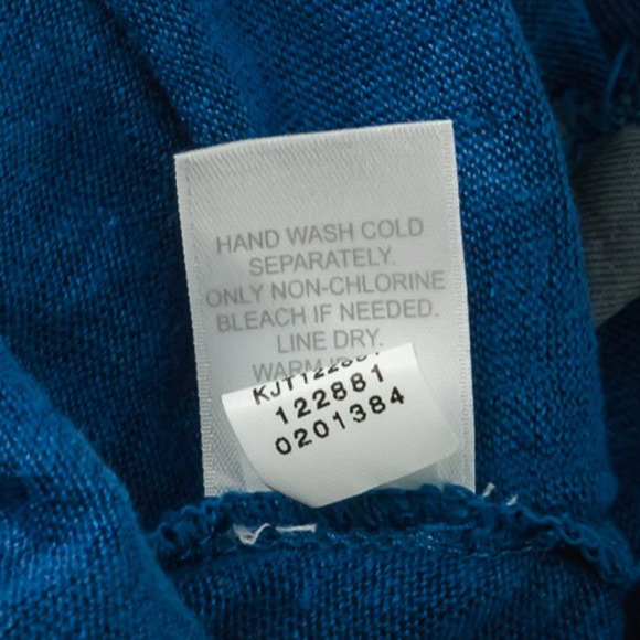 J. Jill Size XL Blue Love Linen V Neck Button Front Down Linen Cardigan Sweater - Picture 5 of 6